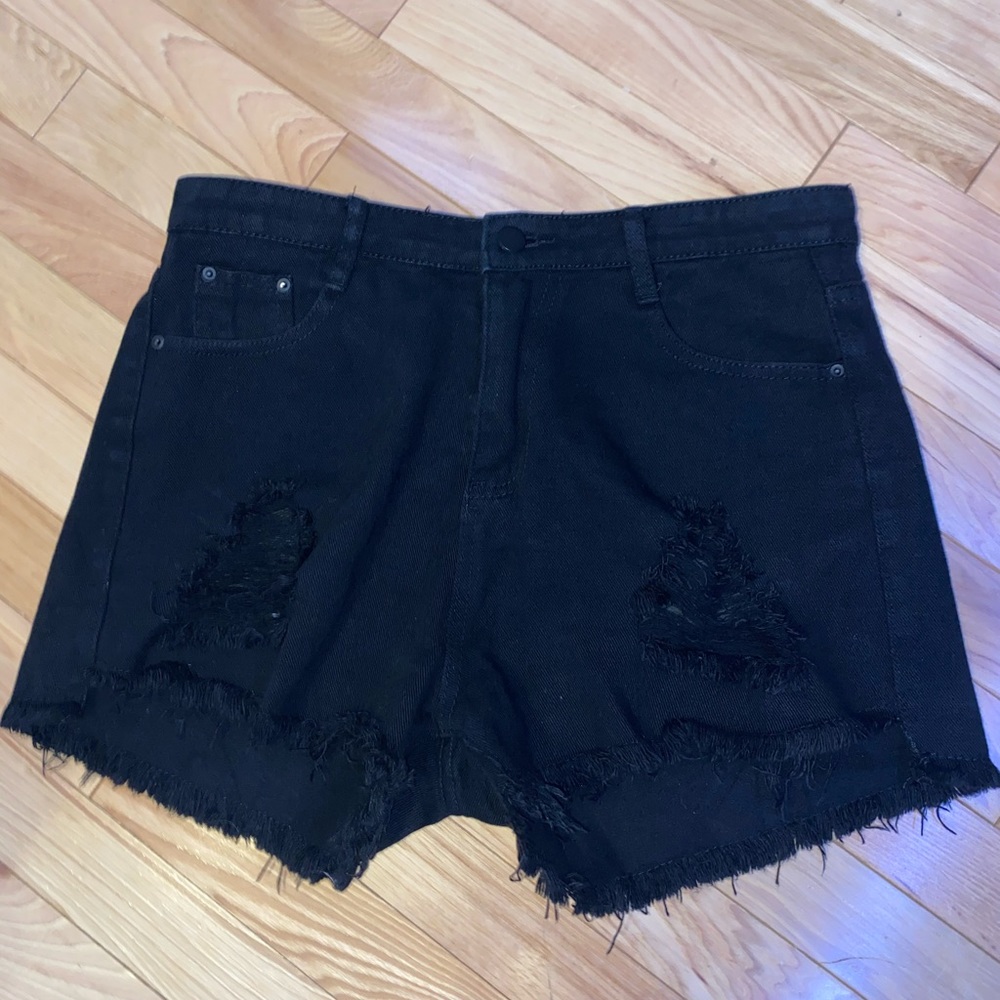 Shein Black Jean Shorts